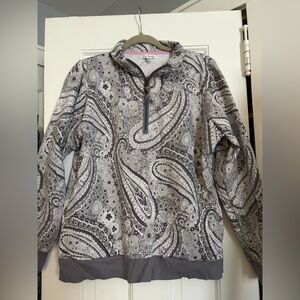 Vera Bradley Gray Paisley Pullover